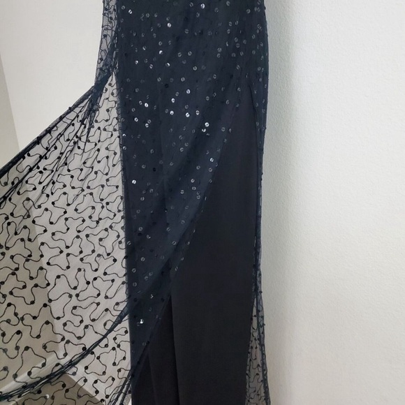 Vintage Jumpsuit/dress. Apart Impressions. Black with sequined overlay. - Picture 6 of 12
